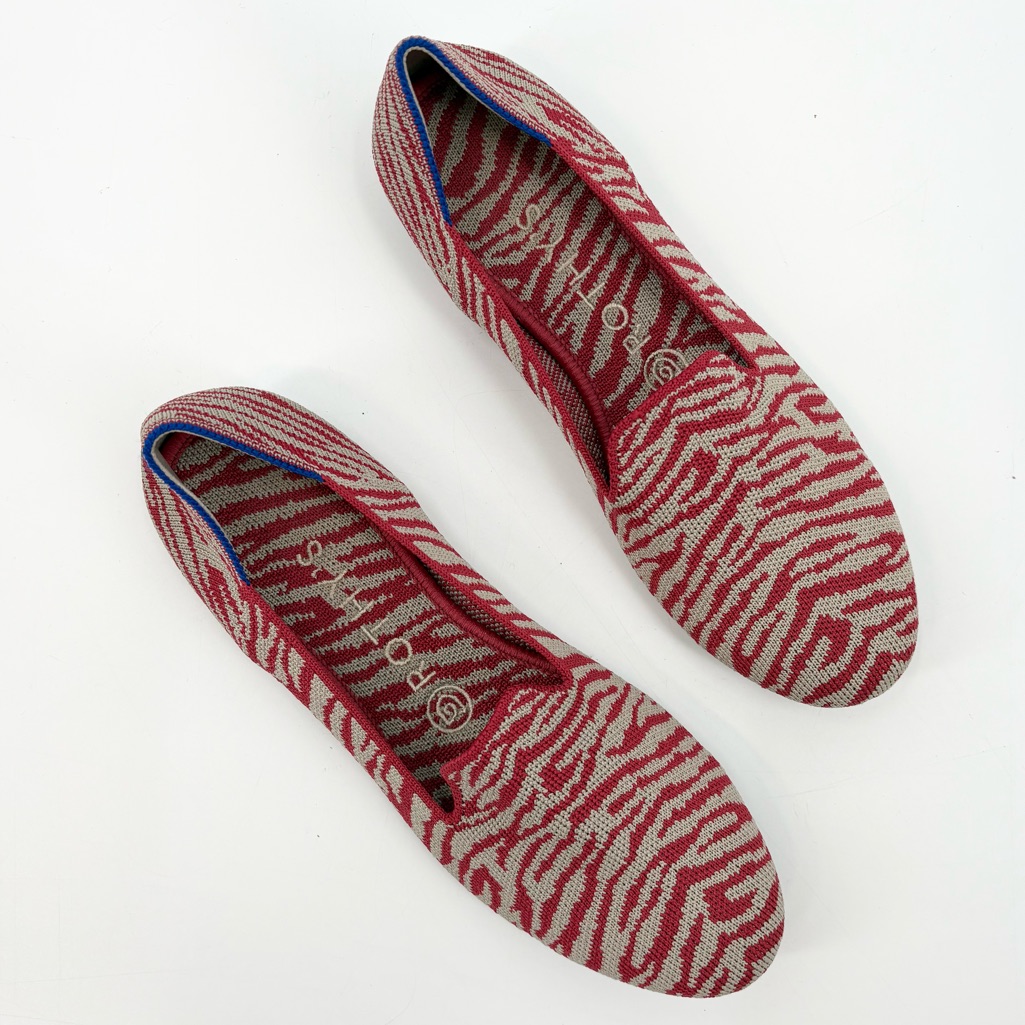 Rothy’s Red Zebra Print Loafer 7.5